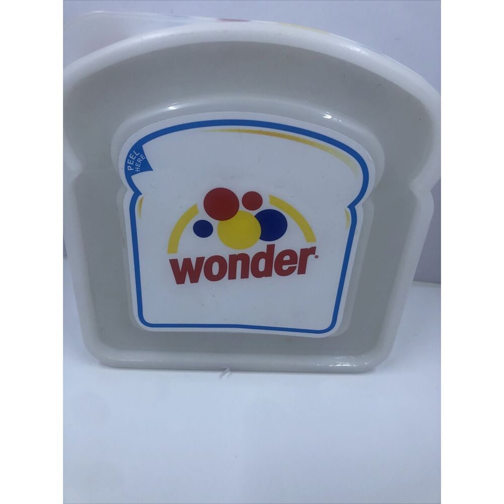 Wonder Bread Sandwich Keeper, Lunch Box, Snack, Plastic Container with Lid